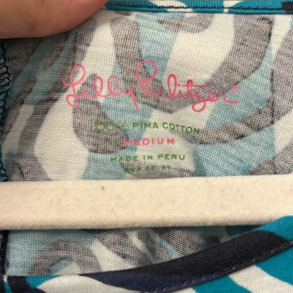 Lilly Pulitzer Marlow I’m Game Zebra Blue Pima Cotton Mini Dress - Picture 4 of 4